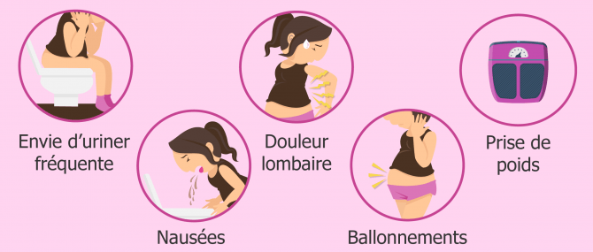 Symptômes de grossesse fréquents pour la gestatrice